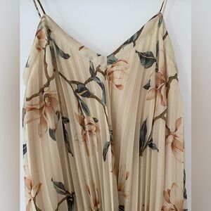 MANGO floral pleated dress